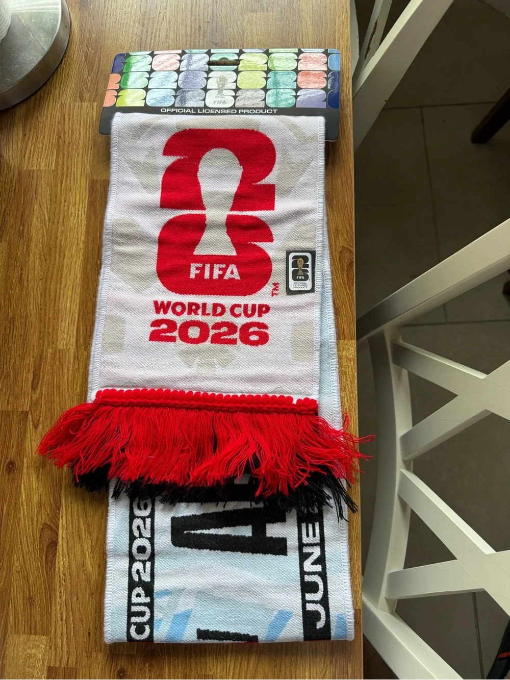 World Cup 2026 Red & White Fan Scarf argentina jordan gameday souvenir messi